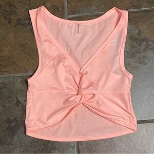 FP Movement by Free People Pink Twist Front Tank Top